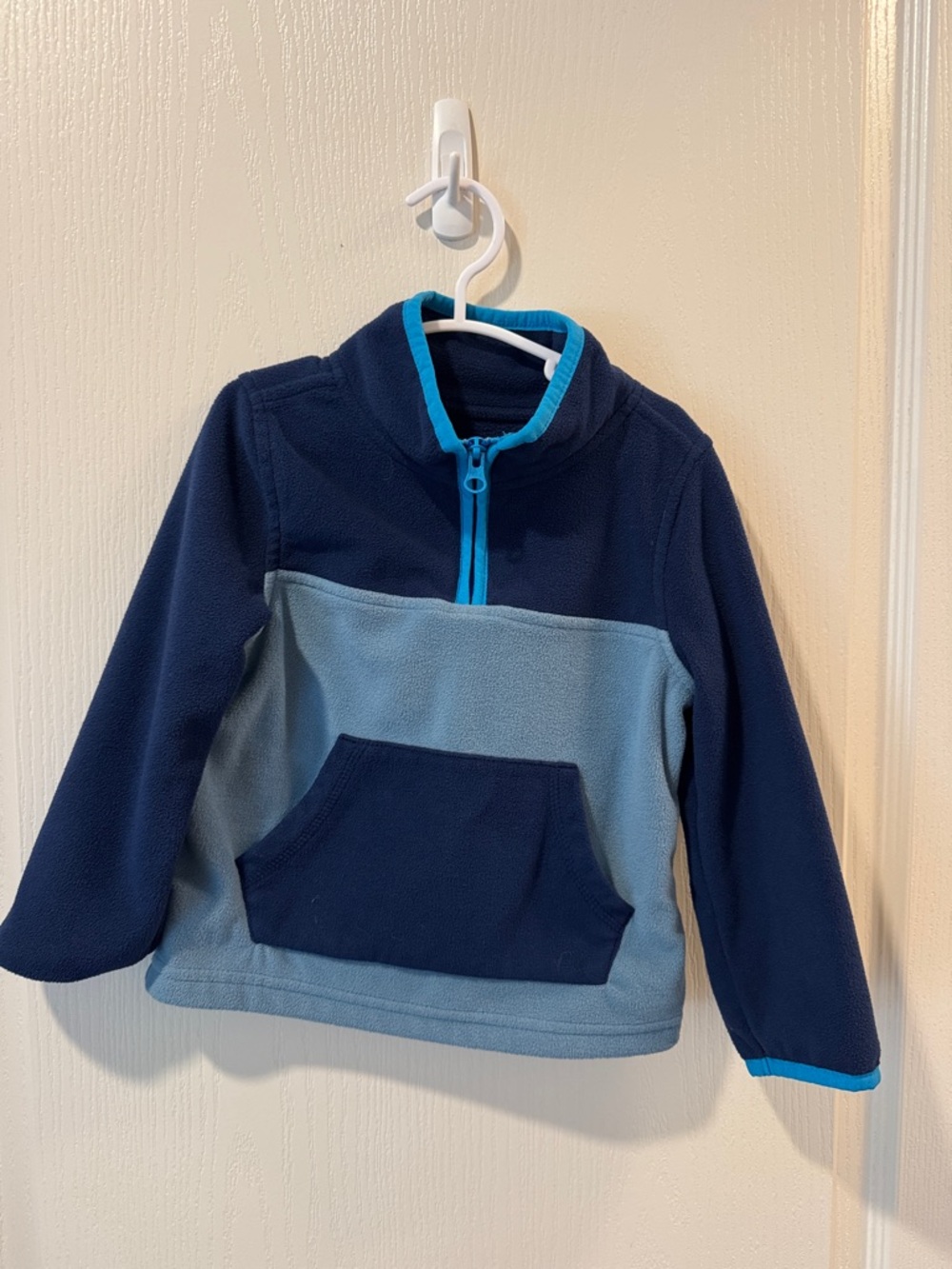OshKosh B'gosh Navy & Light Blue Contrast Half-Zip Fleece Pullover